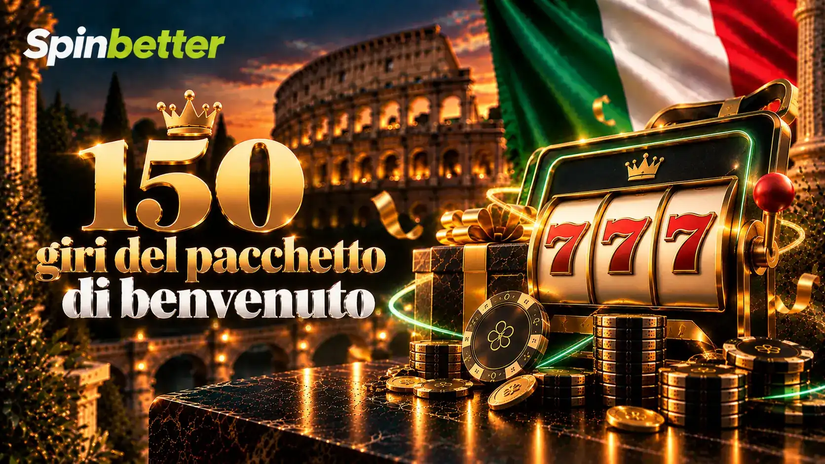 I 150 giri gratis del pacchetto di benvenuto e il momento in cui vengono accreditati